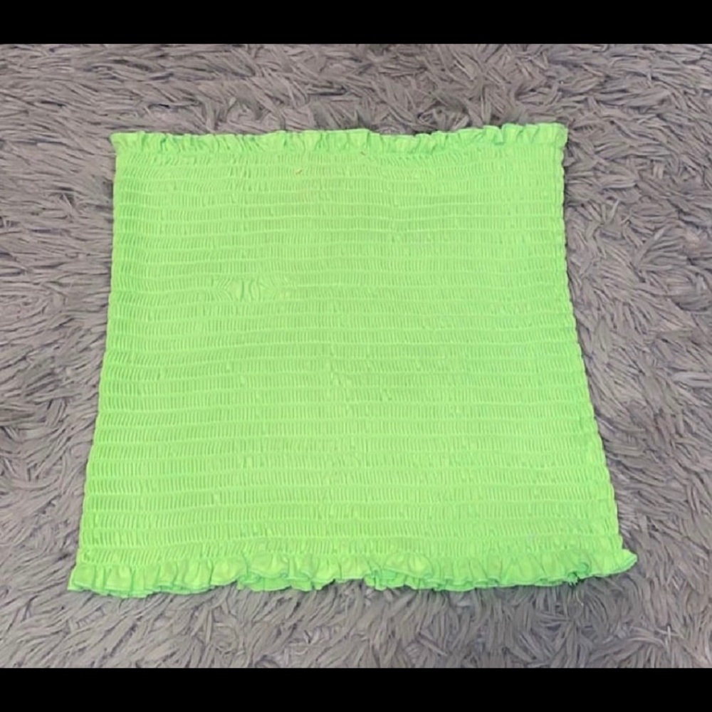 Neon green crop top